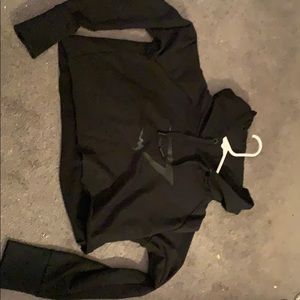 Small gym shark black hoodie with emblem